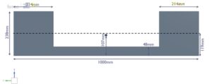 Dimensions of the anti-roll tank